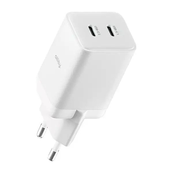 Allity Laddare, 2x USB-C, 45W - Vit