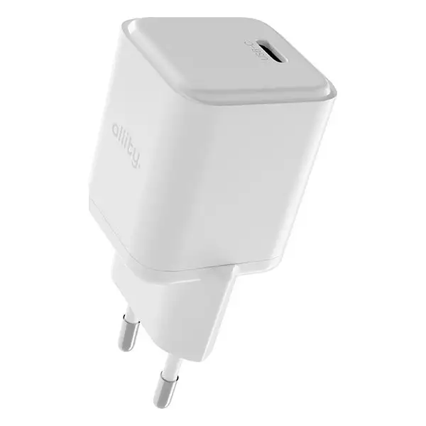 Allity Laddare, USB-C, 20W - Vit