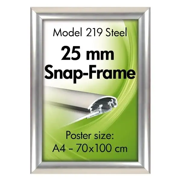 Aluminium snäppram, 70x100 cm, Grå