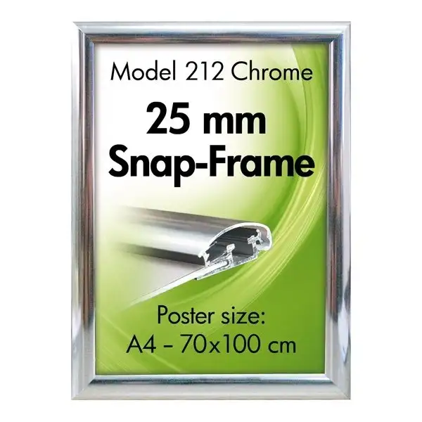 Aluminium snäppram, A3, Krom