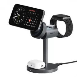 Aukey Trådlös laddare MagFusion 3 i 1 Aukey LC-MC311, 15W Qi2 (grå)