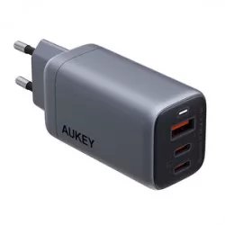 Aukey Väggladdare Aukey PA-B6U, 1xUSB-A, 2xUSB-C, 67W (grå)