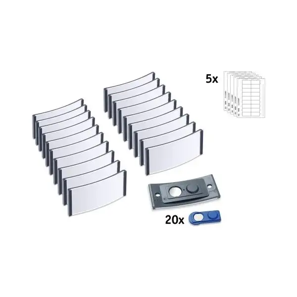 Avery namnbrickor med ram, 65x30mm, 20 st