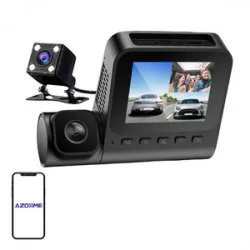 Azdome 1080p främre kamera, 1080p inomhuskamera och VGA bakre kamera Azdome V600-3CH, G-sensor