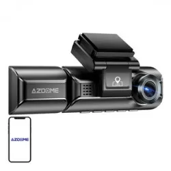 Azdome 550Pro Frontkamera 4K, bakre kamera 1080p och intern IR-kamera, WiFi 5G/2.4G, GPS, G-Sensor, USB-C + 64GB minneskort