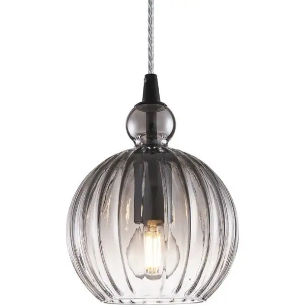 Ball Ball taklampa, Ø15, rökfärgad
