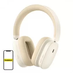 Baseus Bowie H1 trådlösa hörlurar Bluetooth 5.2, ANC (vit)