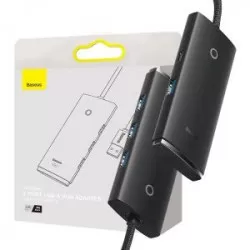 Baseus Hub 4w1 Baseus Lite Series USB till 4x USB 3.0 2m (czarny)