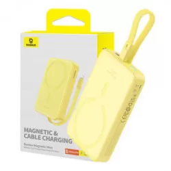 Baseus Powerbank Baseus Magnetic Mini 10000mAh, USB-C 20W MagSafe (gul)