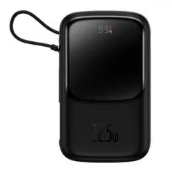 Baseus Powerbank Baseus Qpow PRO med kabel, 10000mAh, 22,5W (svart)