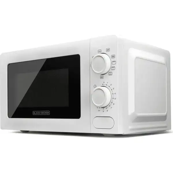 BLACK+DECKER Mikrovågsugn 700W Grill, vit