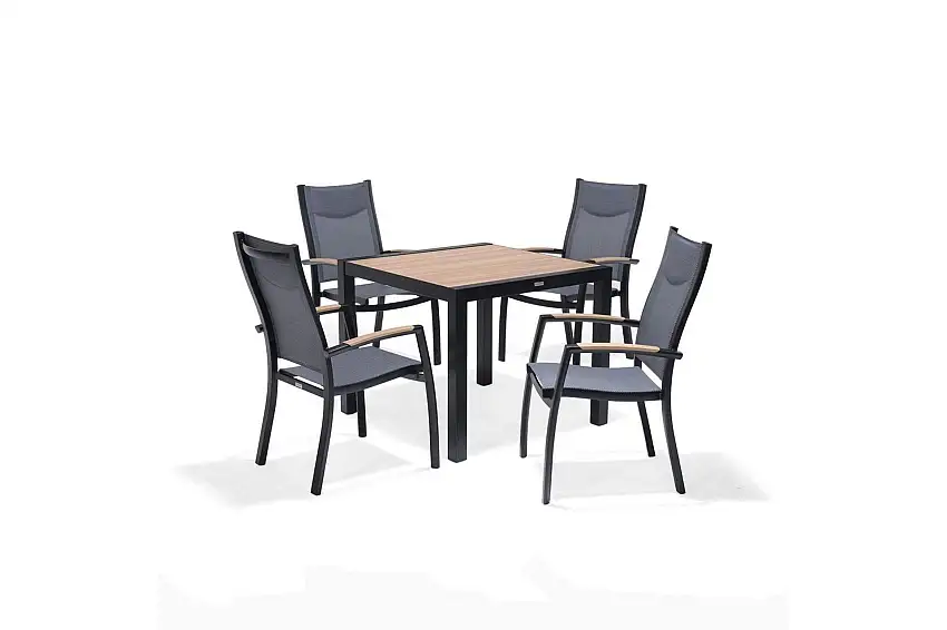 Utomhusmöbelgrupp Lifestyle Garden Panama 90 cm 4 stapelbarfotölj