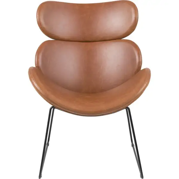 Fåtölj Cazar Läderlook Cognac