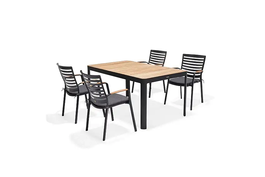 Utomhusmöbelgrupp Lifestyle Garden Portals 161 cm 4 carverstolar