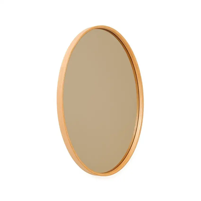 Lorys Vägghängd Spegel Oval 45 cm Brun