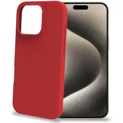 Celly Cromo Soft rubber case iPhone 16 Pro Röd