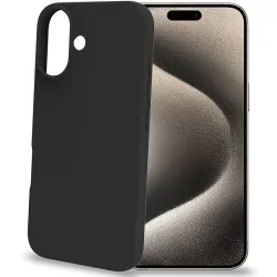 Celly Cromo Soft rubber case iPhone 16 Svart