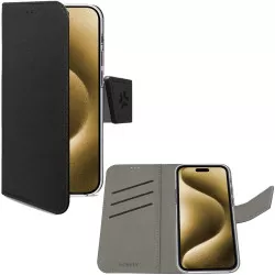 Celly Wally Wallet Case iPhone 16 Plus Svart
