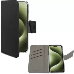 Celly Wally Wallet Case iPhone 16 Svart
