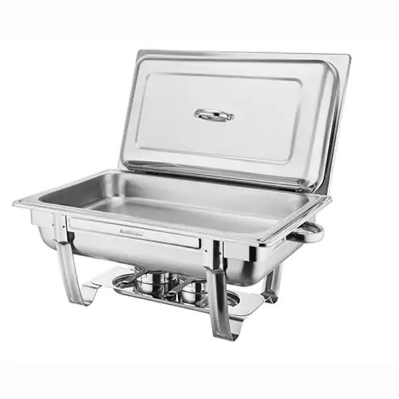 Chafing Dish rostfri lock ej elektrisk stapelbart stativ Patina