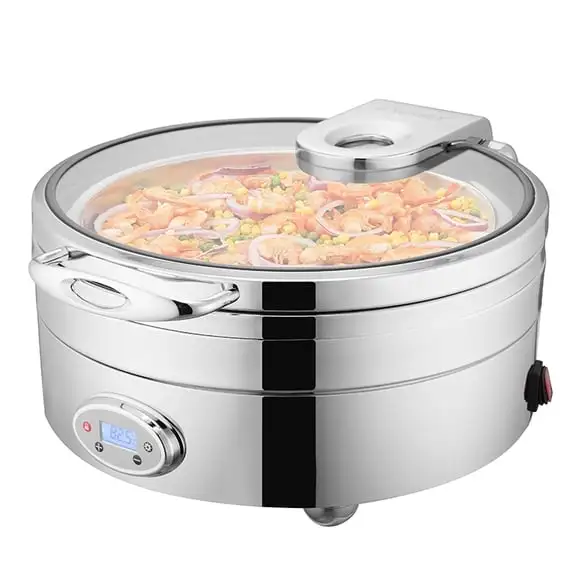 Chafing Dish rund elektrisk rostfri 6L Burano
