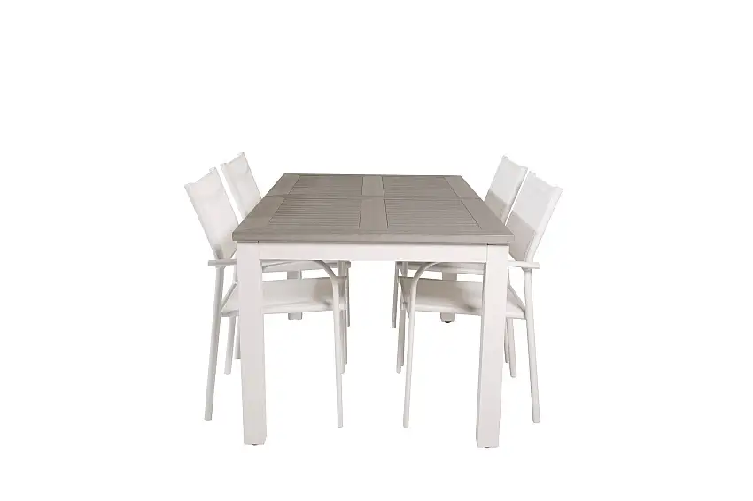Albany Matgrupp Utomhus 150-210 cm Rektangulär med 4 Santorini Utestolar