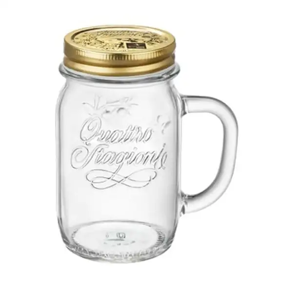 Dricksglas Quattro Drinking Jar med lock 41,5cl