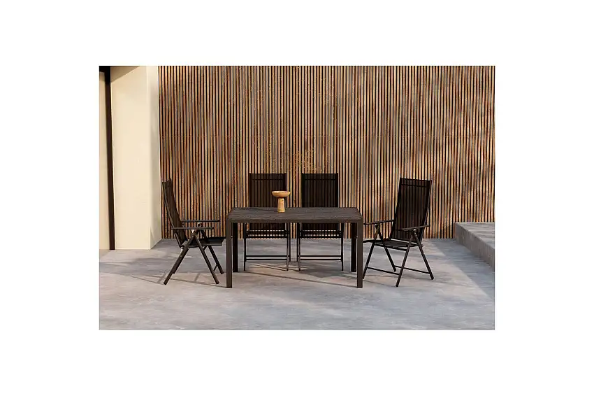 Venture Home Matgrupp Mirko 140x80x74, Levanzo Svart