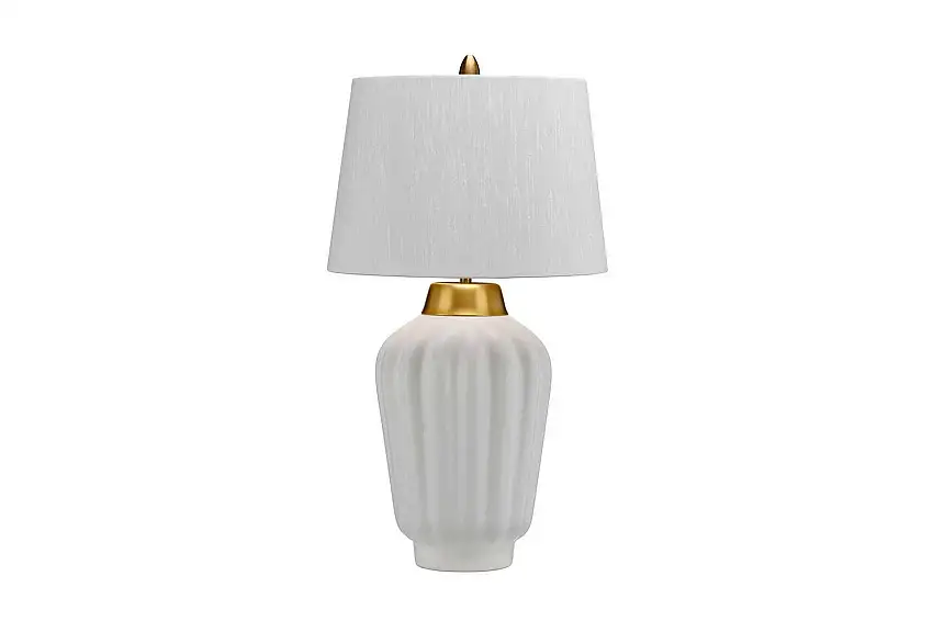 Bexley Quintiesse Bordslampa White||Brass