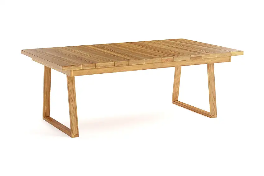 Comfort Garden Menorca Stort Rektangulärt Matbord i trä Utomhus 100x180 cm Teak / Natur