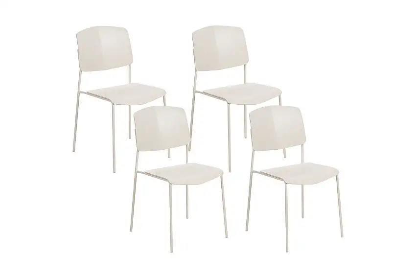 Set med 4 matstolar Astoria Beige