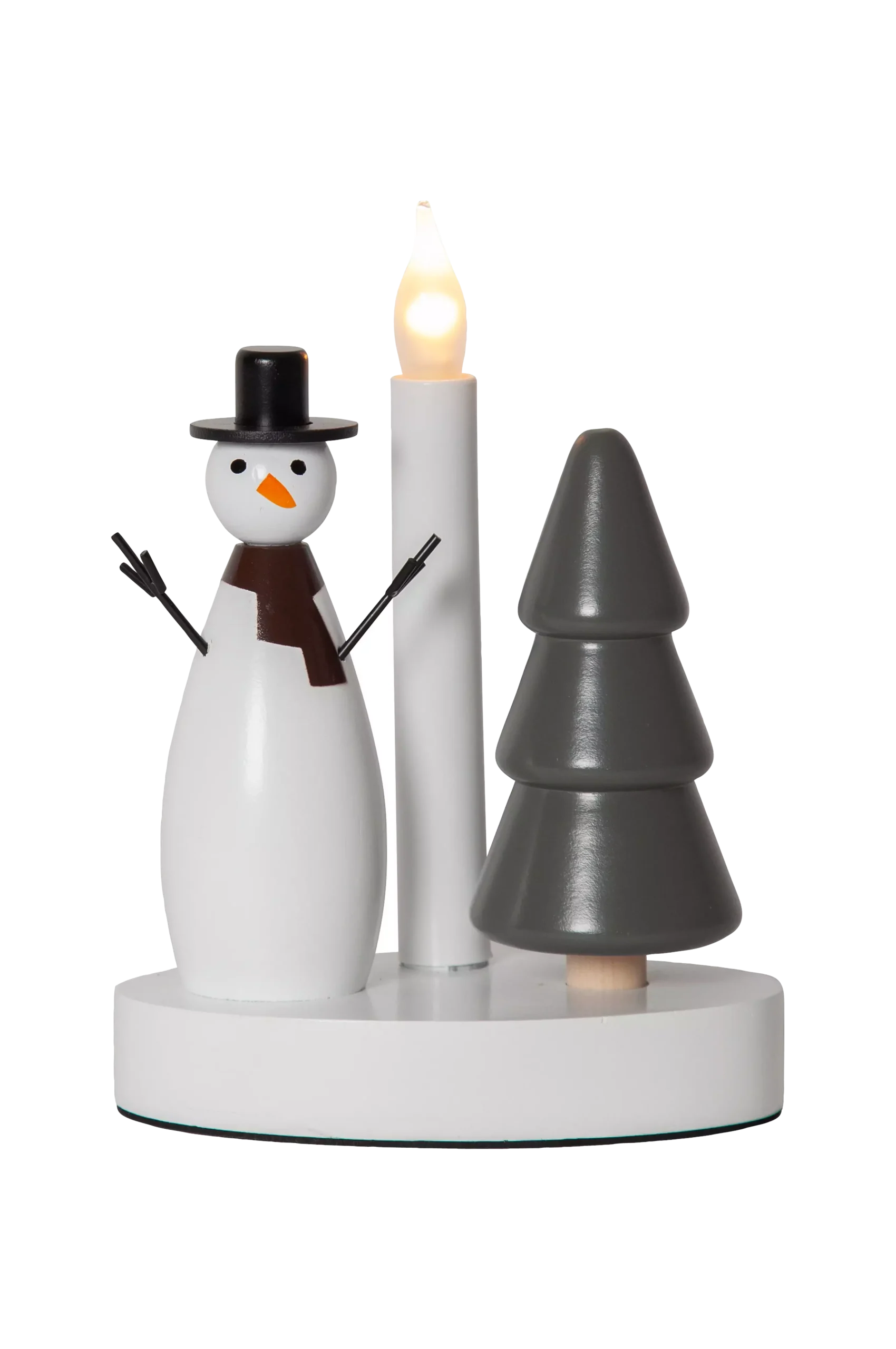 Ljusstake Christmas Joy Snögubbe