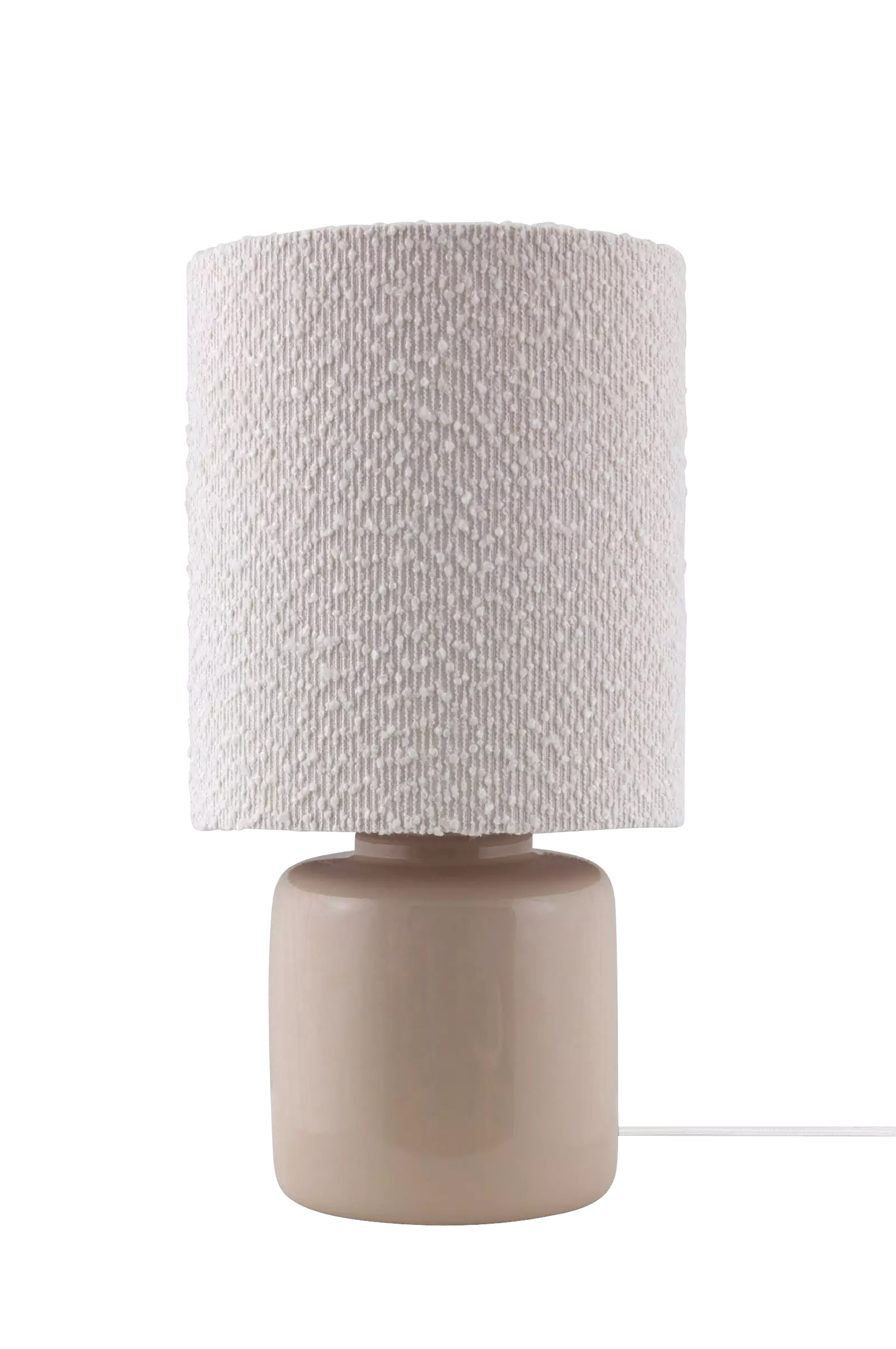Bordslampa Florian 20 Vit bouclé/beige