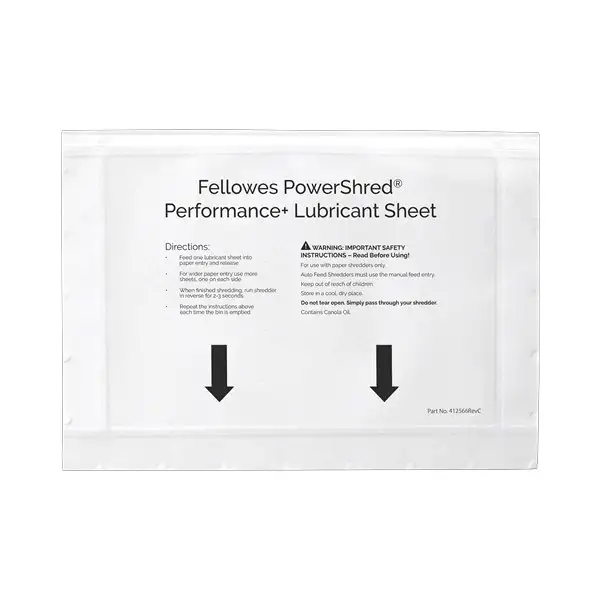 Fellowes Powershred Performance+ oljade ark, 10pk