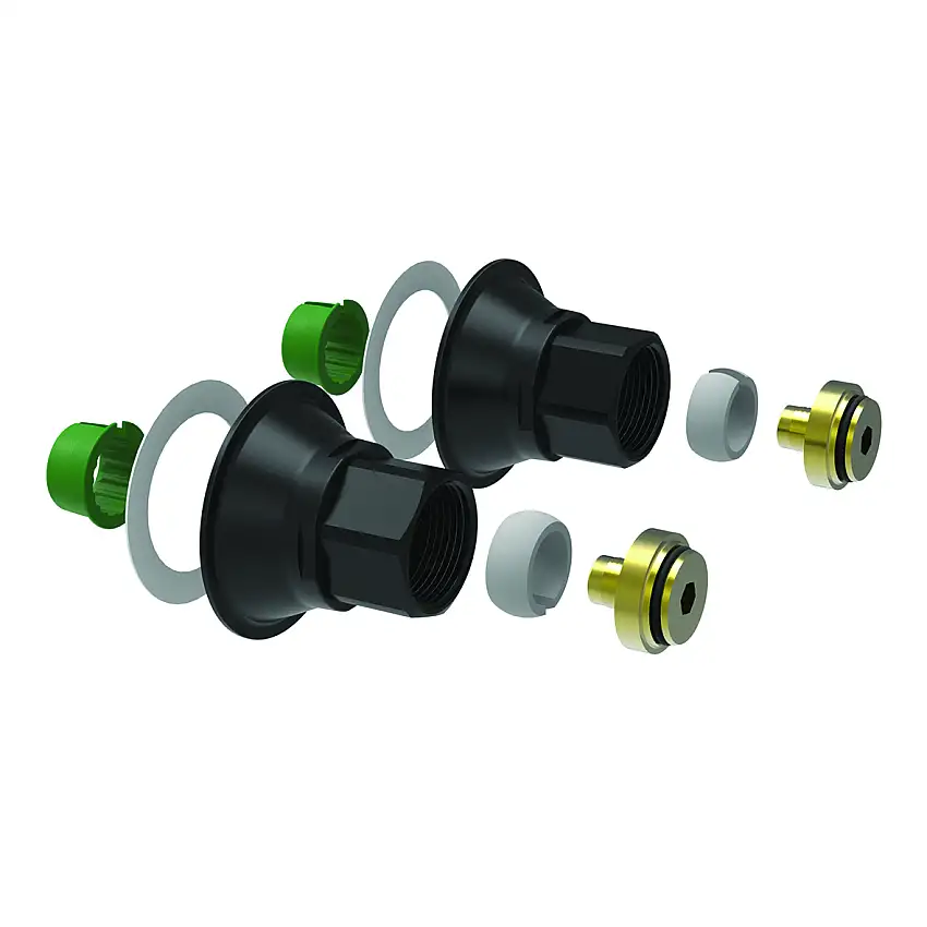 Blandarfäste VatetteVäggenomföringssystem V6 160 ccMattsvart, 16x2,0-2,25 mm