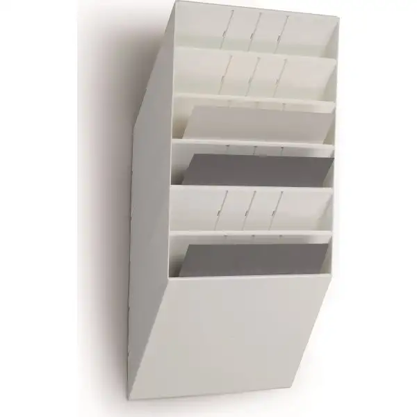 Broschyrhållare Durable Flexiboxx A4 Liggande Vit