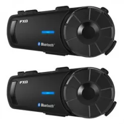 Fodsports FX8 motorcykel intercom två-pack (svart)