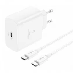Foneng EU62 USB-C 45W nätladdare + USB-C-kabel (vit)