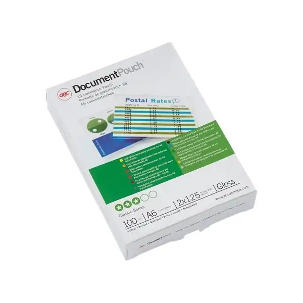 GBC Lamineringsfickor, A6, 125 mic.
