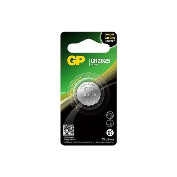GP CR2025 litiumknappcellsbatteri, 1 st.