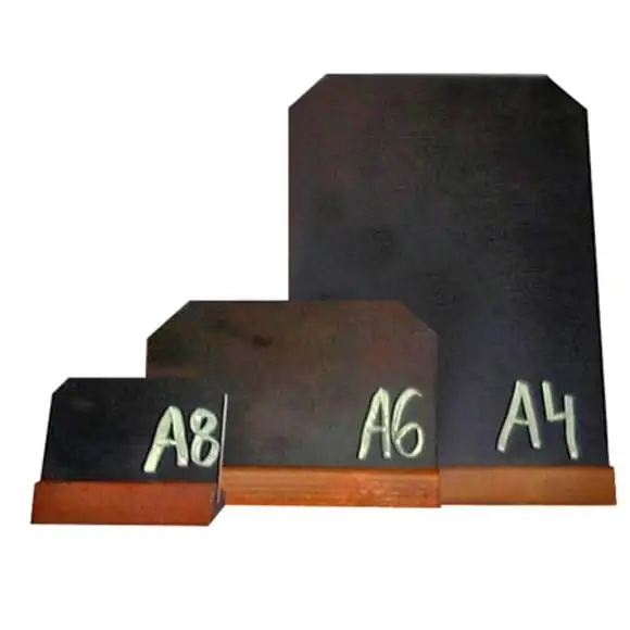 Griffel bords liggande A8, 8x5cm klarlackad bok