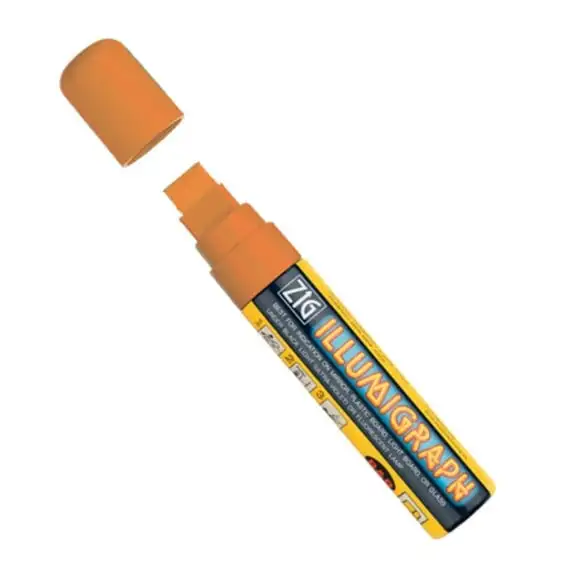 Griffelpenna vattenlöslig orange 15m Illumigraph