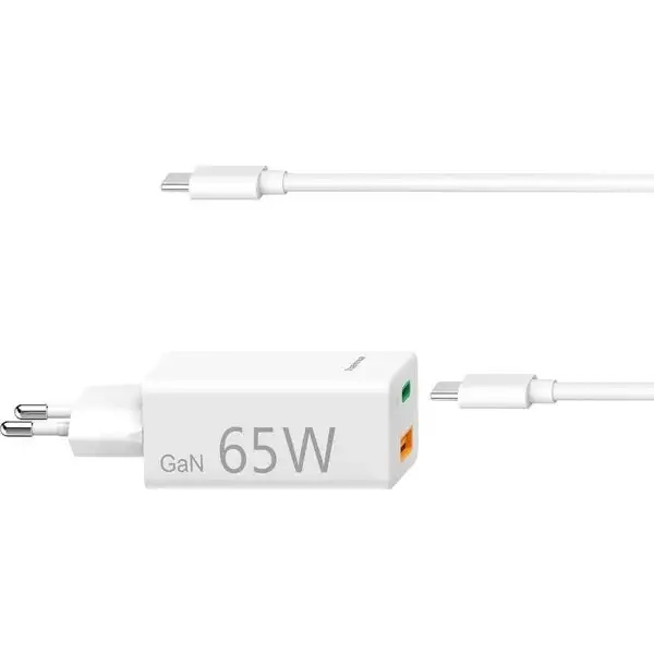 HAMA 65W PD GaN USB-C + USB-A laddare