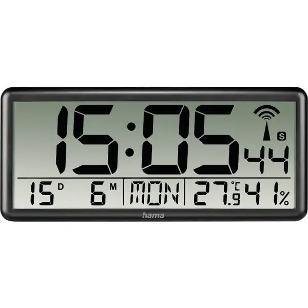 HAMA Digital Jumbo radiostyrd väggklocka