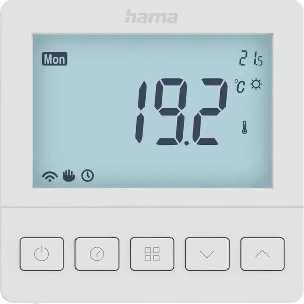 HAMA Termostat, golvvärme Display, vit