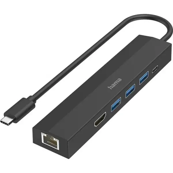 HAMA USB-C-hubb Multiport 6x portar