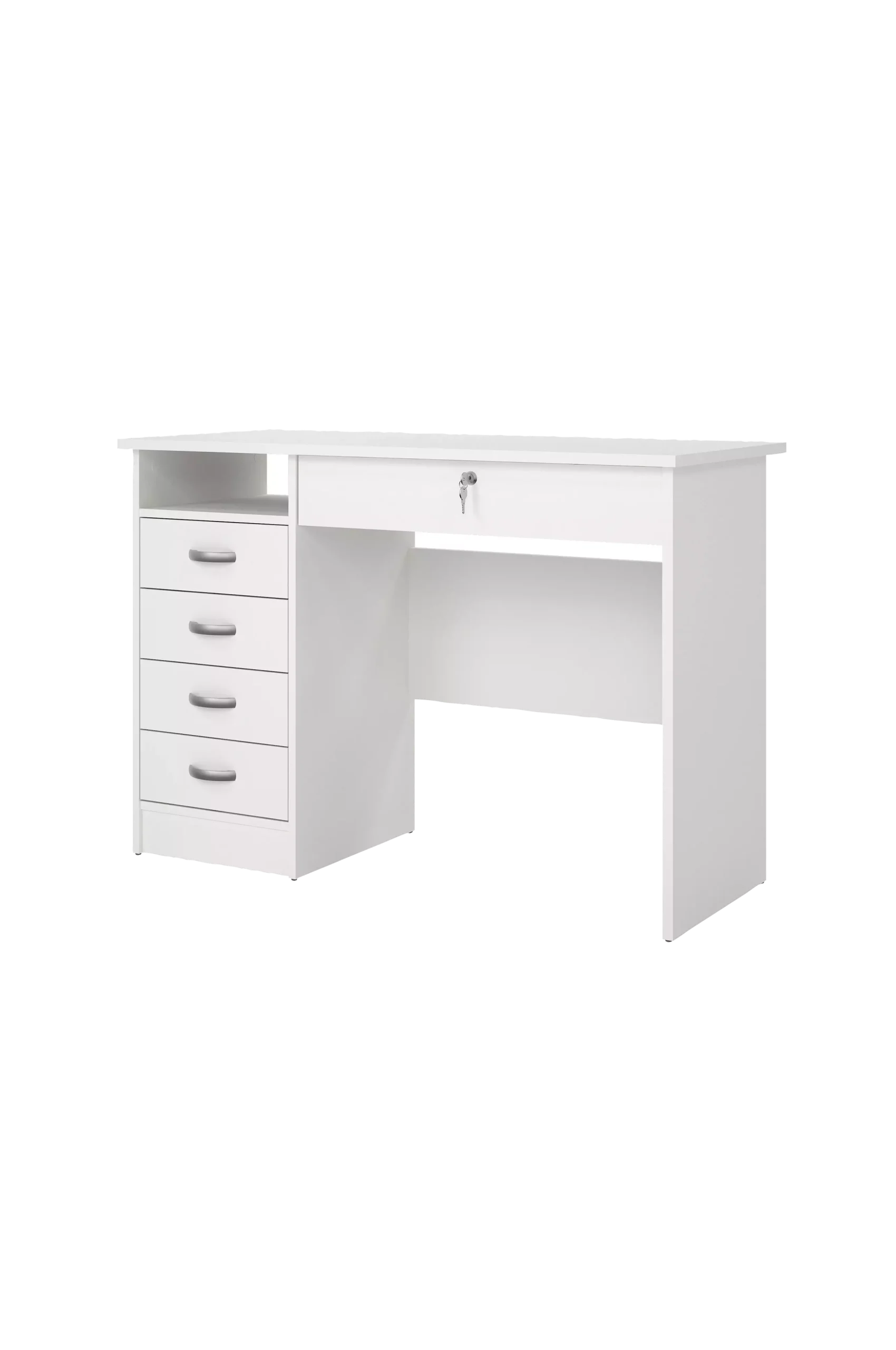 Function Plus Desk 4 lådor rundat handtag