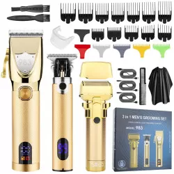 INF 3-i-1 Professionell Hårtrimmerset för Män