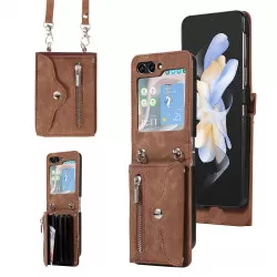 INF Retro Crossbody Anti-theft Card Holder Phone Case för Samsung Z Flip 5