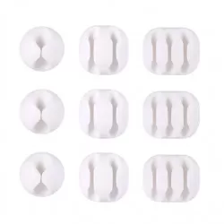 INF Silikonkabelklämmor, 9-pack kabelhållare